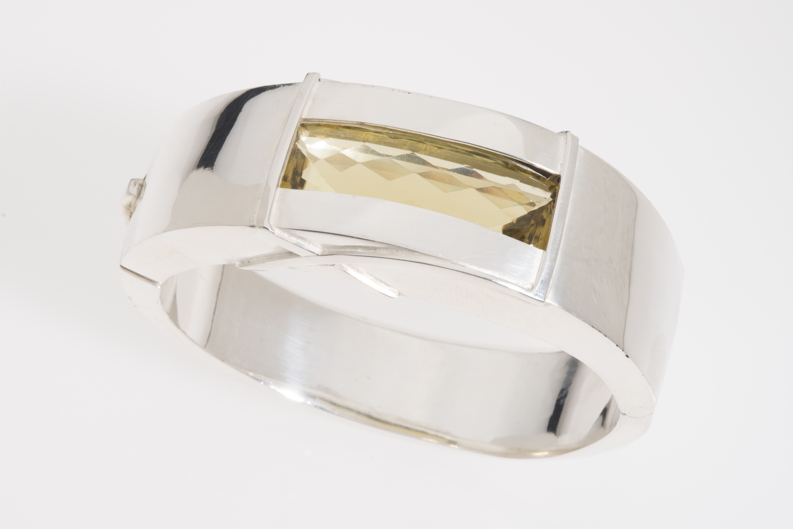Ring zilver met citrien
